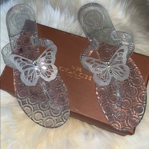 Coach Clear Pasarella Jelly Butterfly Sandal